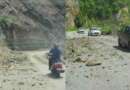 संतोला के पास पहाड़ी से गिर रहा मलवा बन रहा खतरा