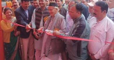 पूर्व राज्यपाल कोश्यारी ने लोहाघाट में भारत माता की प्रतिमा का किया उद्घाटन