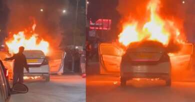 देहरादून में चलती कार बनी आग का गोला, चालक ने कूदकर बचाई जान