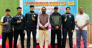 राज्य स्तरीय सीनियर कराटे चैंपियनशिप में चम्पावत के खिलाड़ियों का उत्कृष्ट प्रदर्शन