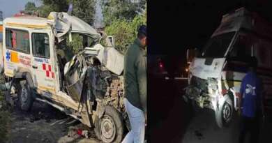 मौत बनकर आई टक्कर: मरीज को ले जा रही एंबुलेंस ट्रक से भिड़ी, छह की दर्दनाक मौत