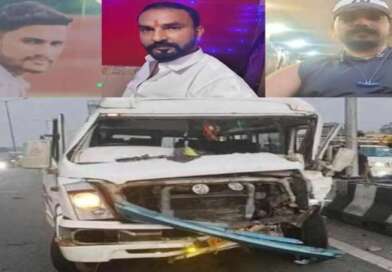 अनियंत्रित बस ने सड़क किनारे खड़ी थार को मारी टक्कर, हादसे में ट्रांसपोर्टर जीजा साले समेत तीन की मौत