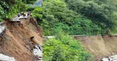 NH-707A पर बारिश का कहर, सड़क का बड़ा हिस्सा धंसा; मसूरी-यमुना ब्रिज मार्ग बंद