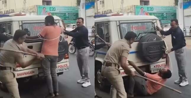 लिव-इन पार्टनर की हत्या के आरोपी को पुलिस ने उसी बस स्टैंड पर पीटा, VIDEO वायरल