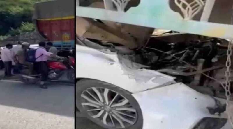 हाईवे पर कार दुर्घटनाग्रस्त, ब्लॉक प्रमुख समेत चार घायल