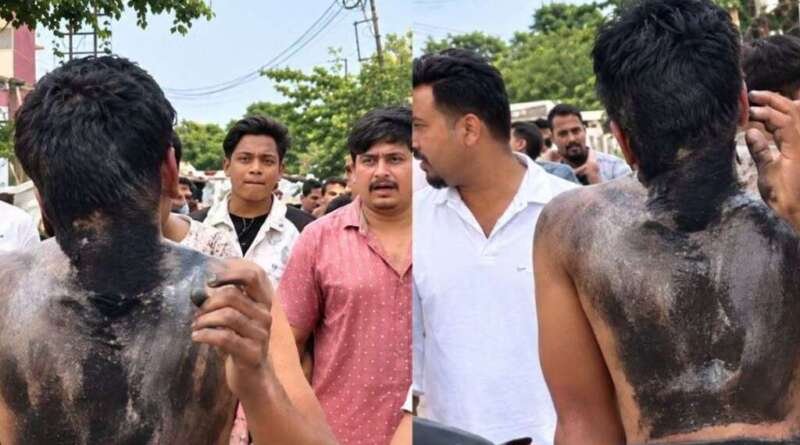 देहरादून में बच्चों से छेड़छाड़ के आरोप पर हंगामा, मोथरोवाला में युवक का मुंह काला कर सड़क पर घुमाया